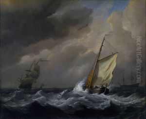 A Small Dutch Vessel close-hauled in a Strong Breeze