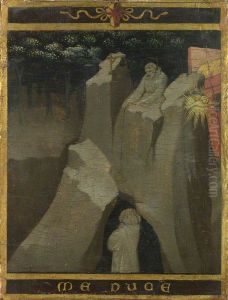 Saint Benedict in the Sacro Speco at Subiaco by Lorenzo Monaco