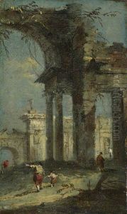 Caprice View with Ruins by Francesco Guardi