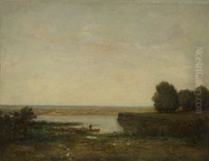 River Scene by Theodore Rousseau