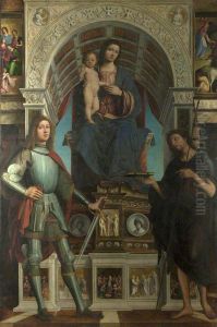 The Virgin and Child with Saints by Lorenzo Costa