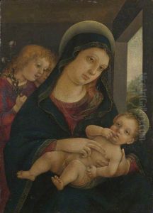 The Virgin and Child with Two Angels by Liberale Da Verona