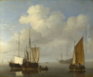 Dutch Ships in a Calm by Willem van de Velde the Younger