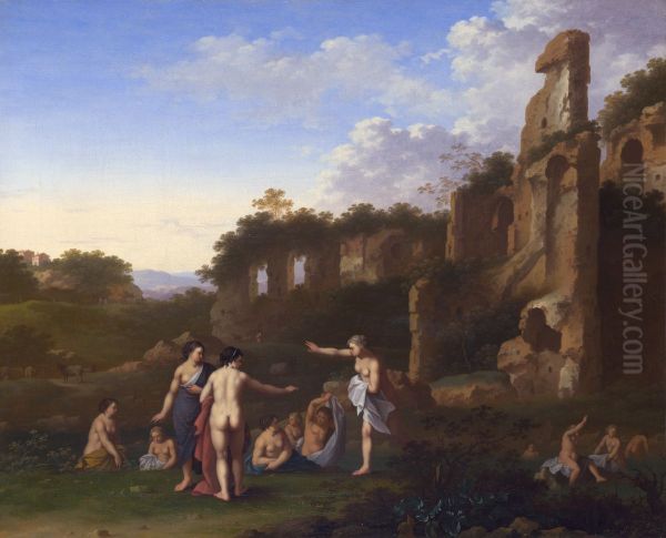 Women bathing in a Landscape - view 1