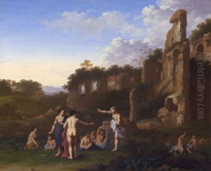 Women bathing in a Landscape Women bathing in a Landscape