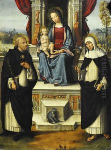 The Virgin and Child with Saints Dominic and Catherine of Siena by Benvenuto Tisi
