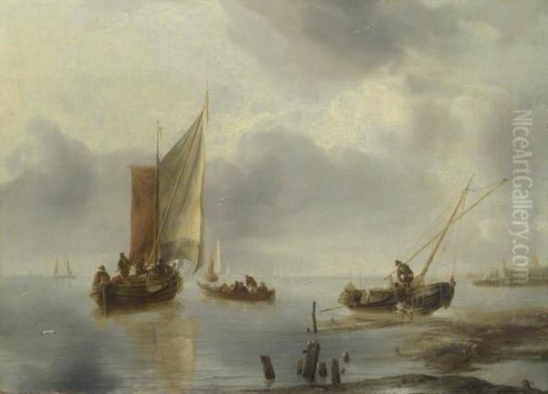 A Small Vessel in Light Airs, and Another Ashore - view 1