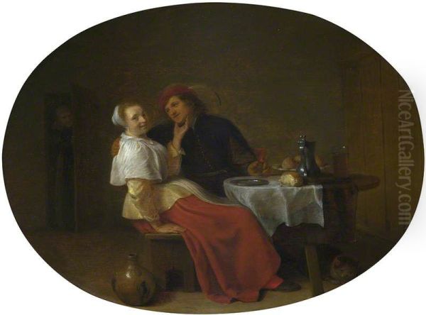 Two Lovers at Table - view 1