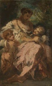 Venus and Two Cupids by Narcisse Virgilio Diaz