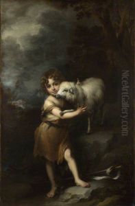 The Infant Saint John with the Lamb by Bartolome Esteban Murillo