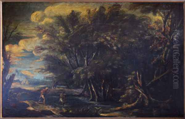 Landscape with Mercury and the Dishonest Woodman - view 1