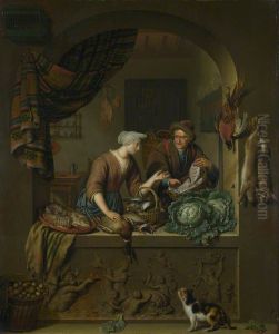 A Woman and a Fish-pedlar in a Kitchen A Woman and a Fish-pedlar in a Kitchen