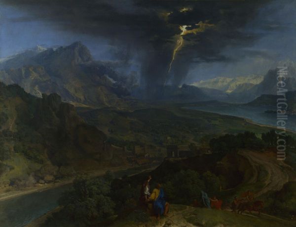 Mountain Landscape with Lightning. - view 1