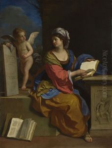 The Cumaean Sibyl with a Putto by Giovanni Francesco Barbieri