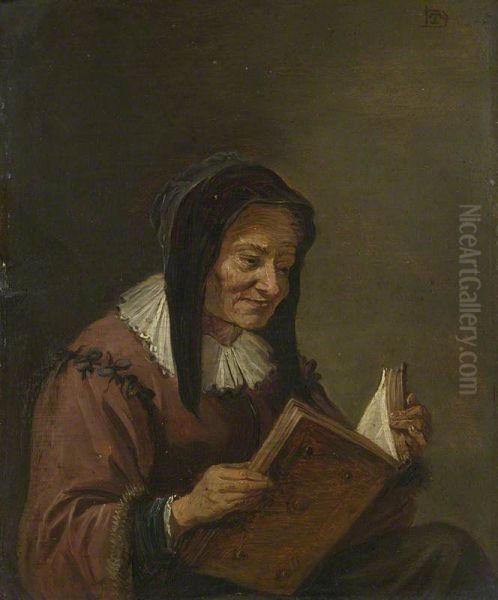 An Old Woman Reading - view 1