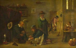 A Doctor tending a Patient\ by David Teniers the Younger