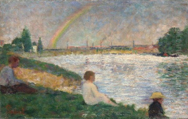 The Rainbow: Study for 'Bathers at Asnieres' - view 1