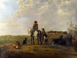 A Landscape with Horseman, Herders and Cattle by Aelbert Cuyp