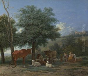 Farm Animals with a Boy and Herdswoman Farm Animals with a Boy and Herdswoman