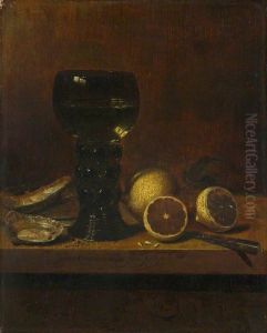 A Goblet of Wine, Oysters and Lemons