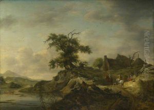 A Landscape with a Farm on the Bank of a River A Landscape with a Farm on the Bank of a River