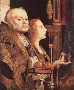 Hl. Nikolaus von Bari mit Chorknaben by Antonello da Messina
