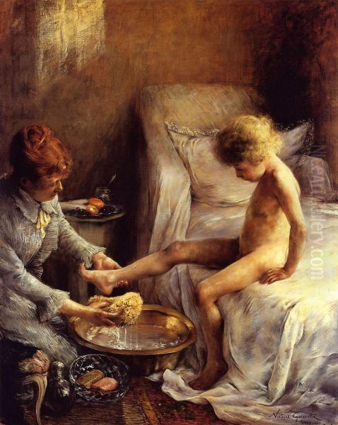 Reine Goeneutte Washing the Young Jean Guerard in the Artist's Studio - view 1