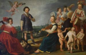Allegorische voorstelling met Prins Frederik Hendrik na de inname van 's-Hertogenbosch by Jacob Gerritsz. Cuyp