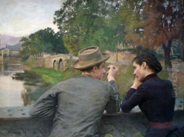 Les Amoureux (Soir d'automne, Idylle sur la passerelle) - view 1