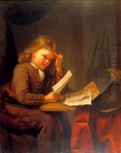 Young Draftsman at a Desk