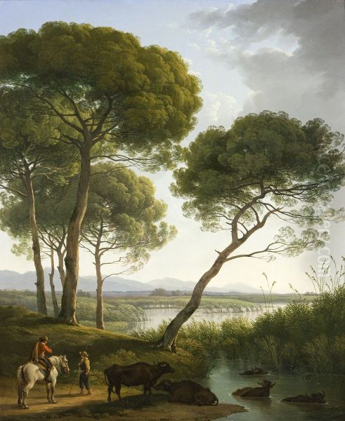Italiaans landschap, - view 1