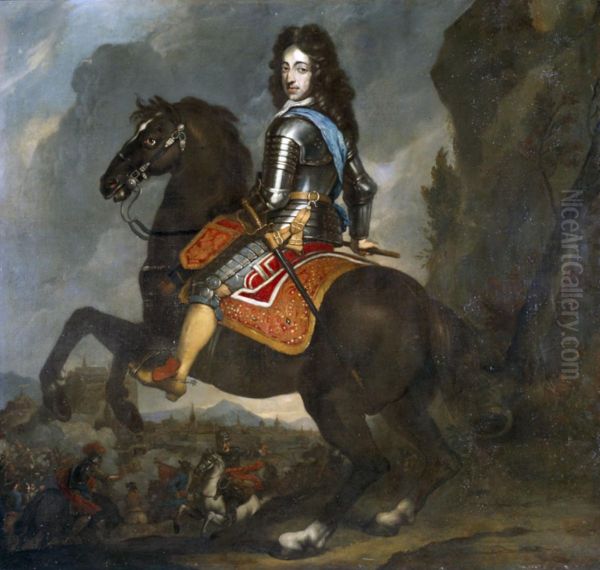 Equestrian portrait of King William III of England - view 1