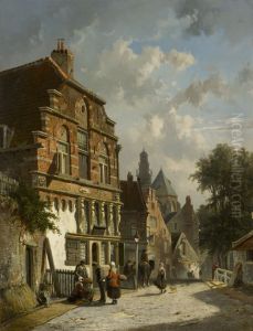 Stadsgezicht Oudewater, by Adrianus Eversen