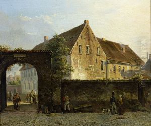 Het Groene Weeshuis te Groningen gezien vanuit de Hofstraat,