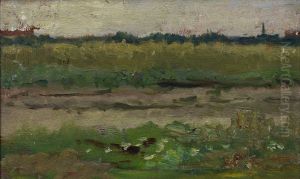 Studie van een landschap, by Jozef Israels