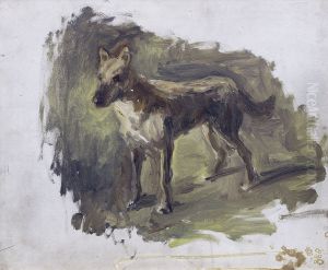 Studie van een hond, by Jozef Israels
