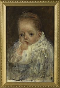 Portrait of M. Biegel as a baby by Jozef Israels