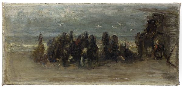 Mensen aan het strand, - view 1