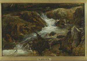 Waterval in de Dussel bij Erkrath Waterval in de Dussel bij Erkrath