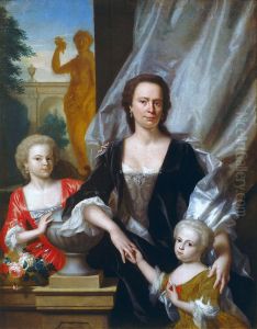 Sybilla Volkera Sichterman-Sadelijn met haar dochters Sybilla Volkera en Christina Elisabeth,