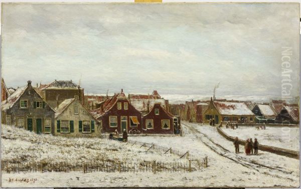 Scheveningen, 'Een buurtje te Scheveningen, Winter', - view 1