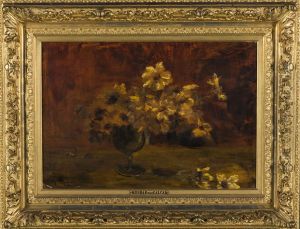 Still life with flowers by Geesje Mesdag-van Calcar