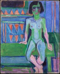 Sitzender Akt, by Albert Muller