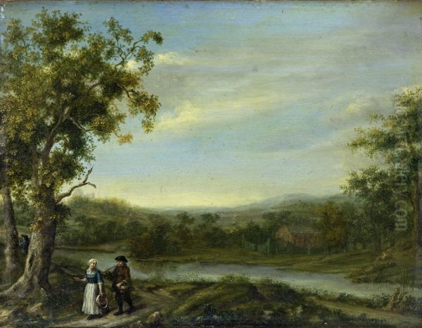 Landschap met rivier nr. 1, - view 1
