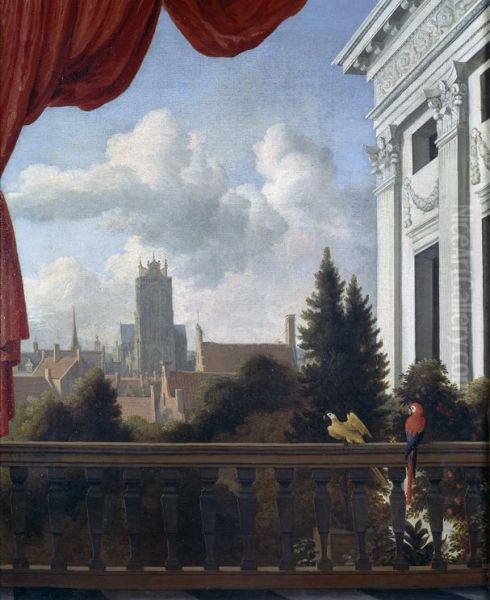 View of Dordrecht with on the right the Trippenhuis at Amsterdam - view 1