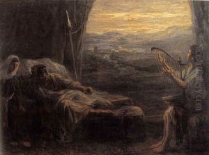 David en Saul, by Jozef Israels