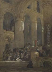 The Assassination Of The Archbishop Of Canterbury, Thomas A. Becket by George Cattermole