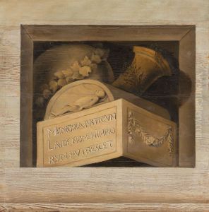 Graftombe met inscriptie by Jacob van Campen
