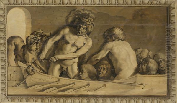 Hercules haalt Cerberus uit de onderwereld - view 1
