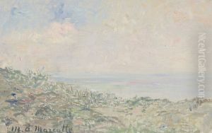 Duinrand met zeegezicht, bevindt zich in verzamelalbum opgedragen aan J.H. van Eeghen in 1918 door de Belgische Beeldende Kunstenaars by Marie Antoinette Marcotte